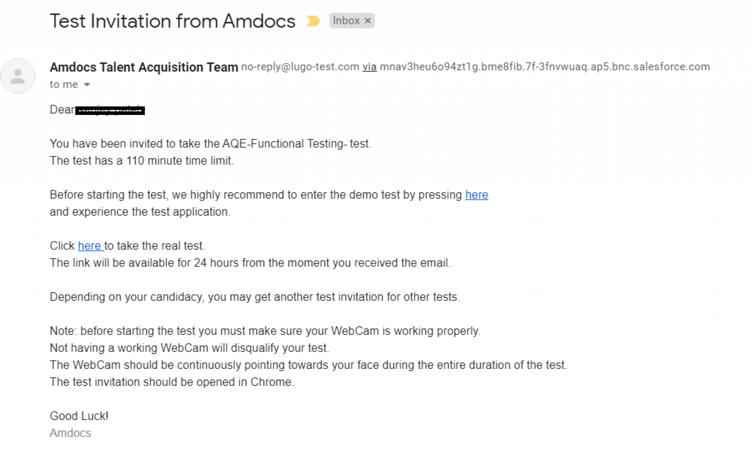 AQE Functional Testing Test Amdocs Lugo Test MCQs Questions Answers
